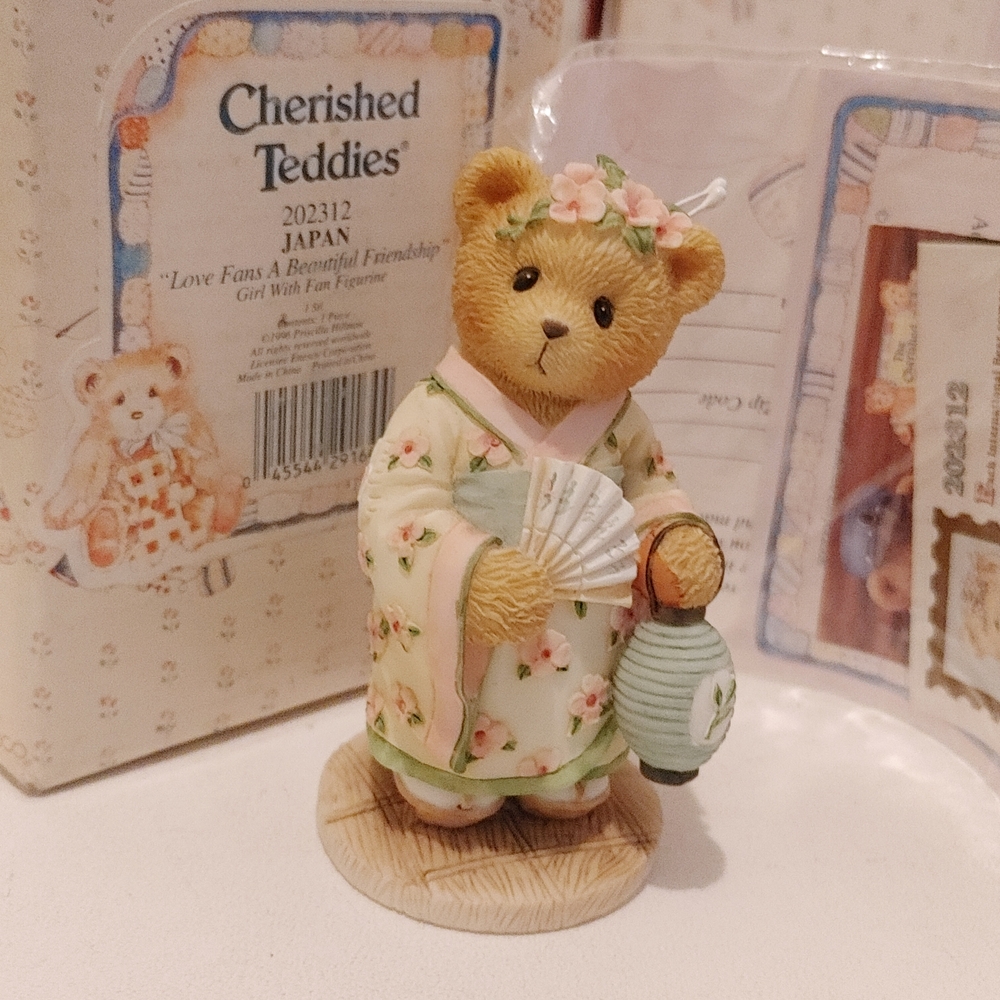 Cherished Teddies Figurine with Floral Kimono